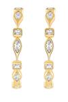 Buy_Isharya_Gold Plated Crystals Embellished Hoops_Online_at_Aza_Fashions