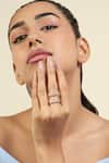 Buy_Isharya_Gold Plated Crystals, Stones Cubic Zirconia Embellished Ring _at_Aza_Fashions