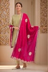 Buy Naintara Bajaj Magenta Velvet Gota Patti, Embroidery Dupatta at Aza Fashions Buy_Naintara Bajaj_Magenta Velvet Gota Patti, Embroidery Dupatta _at_Aza_Fashions