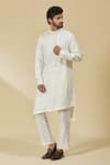 Shop_EWOKE_White Hemp Asymmetric Kurta _Online_at_Aza_Fashions