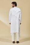 Shop_Ewoke_White Tencel Asymmetric Draped Kurta _at_Aza_Fashions