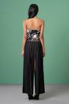 Shop_Advait_Multi Color Bamboo Embroidery Asymmetric Floral Strapless Top _at_Aza_Fashions