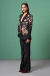 Buy_Advait_Black Polyester, Cotton Embroidery Bloom Blazer Set _Online_at_Aza_Fashions