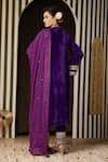 Shop_Soniya G_Purple Silk Embroidery, Tassels Keyhole Neck Paisley Kurta Set _at_Aza_Fashions