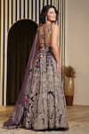 Shop_Soniya G_Purple Organza, Chanderi Silk Beads, Floral Dori Embellished Lehenga Set _at_Aza_Fashions