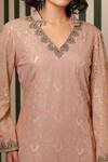 Buy_Soniya G_Pink Georgette Zari, Embroidery, Metallic Chikankari Floral Kurta Gharara Set _Online_at_Aza_Fashions