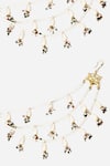 Shop_Dugran By Dugristyle_Gold Plated Pearls, Stones Kundan Embellished Earchains Set Of 2 _Online_at_Aza_Fashions