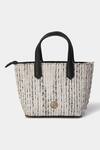 Buy_Ritu Kumar_White Embroidery Tweed Textured Handbag_at_Aza_Fashions