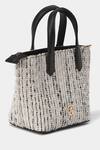 Buy_Ritu Kumar_White Embroidery Tweed Textured Handbag_Online_at_Aza_Fashions