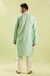 Shop_Arihant Rai Sinha_Green Polyester, Chanderi Embroidery Tonal Vine Kurta Set _at_Aza_Fashions
