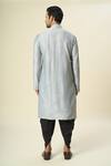 Shop_Arihant Rai Sinha_Gray Polyester, Silk Embroidery Floral Grey Kurta And Patiala Pant _at_Aza_Fashions