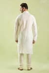 Shop_Arihant Rai Sinha_Cream Polyester, Chanderi Embroidery Floral Placket Kurta Set _at_Aza_Fashions