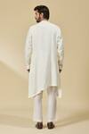 Shop_EWOKE_White Hemp Asymmetric Kurta _at_Aza_Fashions
