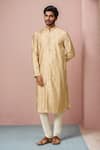 Buy Arihant Rai Sinha Gold Viscose, Polyester Embroidery Butti Kurta Set at Aza Fashions Buy_Arihant Rai Sinha_Gold Viscose, Polyester Embroidery Butti Kurta Set _at_Aza_Fashions