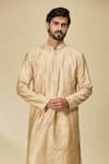 Shop Arihant Rai Sinha Gold Viscose, Polyester Embroidery Butti Kurta Set Online at Aza Fashions Shop_Arihant Rai Sinha_Gold Viscose, Polyester Embroidery Butti Kurta Set _Online_at_Aza_Fashions