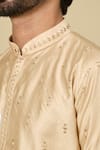 Arihant Rai Sinha Gold Viscose, Polyester Embroidery Butti Kurta Set at Aza Fashions Arihant Rai Sinha_Gold Viscose, Polyester Embroidery Butti Kurta Set _at_Aza_Fashions