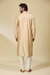 Shop_Arihant Rai Sinha_Gold Viscose Embroidery Champagne Butti Kurta _at_Aza_Fashions