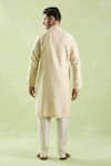 Shop_Samyukta Singhania_Beige Polyester, Silk, Chanderi Mirrors, Embroidery Kurta Set _at_Aza_Fashions