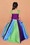 Shop_Turqidz By Shweta Aggarwal_Multi Color Denim, Cotton, Silk Sequins, Bows, Mirrors Embroidered Lehenga Set _at_Aza_Fashions