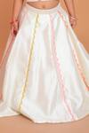 Buy_Turqidz By Shweta Aggarwal_Off White Silk, Net, Cotton Sequins, Beads, Lehenga Set With Floral Embroidery _Online_at_Aza_Fashions