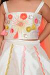 Shop_Turqidz By Shweta Aggarwal_Off White Silk, Net, Cotton Sequins, Beads, Lehenga Set With Floral Embroidery _Online_at_Aza_Fashions