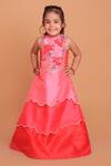 Buy_Turqidz By Shweta Aggarwal_Red Silk Embroidery, Sequins, Zari Layered Lehenga With Blouse _at_Aza_Fashions