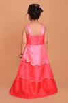 Shop_Turqidz By Shweta Aggarwal_Red Silk Embroidery, Sequins, Zari Layered Lehenga With Blouse _at_Aza_Fashions