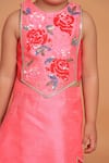 Turqidz By Shweta Aggarwal_Red Silk Embroidery, Sequins, Zari Layered Lehenga With Blouse _Online_at_Aza_Fashions