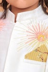 Buy_Turqidz By Shweta Aggarwal_Off White Satin, Sequins, Beads, Embroidery Sherwani And Pant Set _Online_at_Aza_Fashions