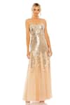 Buy_Mac Duggal_Rose Gold Polyester Sequins Sweetheart Neck Embroidered Gown _at_Aza_Fashions
