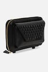 Econock Studio_Black Basket Weave Wallet _Online_at_Aza_Fashions