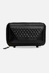 Econock Studio_Black Basket Weave Wallet _at_Aza_Fashions