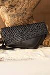 Shop_Econock Studio_Black Leather Modular Bag System _at_Aza_Fashions