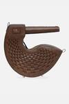 Buy_Econock Studio_Brown Cut Work Handcrafted Basket Weave Clutch Bag _at_Aza_Fashions