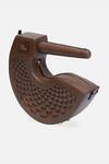 Buy_Econock Studio_Brown Cut Work Handcrafted Basket Weave Clutch Bag _Online_at_Aza_Fashions