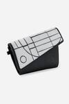 Buy_Econock Studio_Black Geometric Design Leather Wallet _Online_at_Aza_Fashions