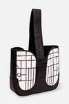 Shop Econock Studio Black Geometric Design Leather Handbag at Aza Fashions Shop_Econock Studio_Black Geometric Design Leather Handbag _at_Aza_Fashions