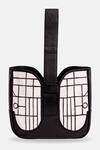 Econock Studio Black Geometric Design Leather Handbag at Aza Fashions Econock Studio_Black Geometric Design Leather Handbag _at_Aza_Fashions