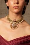 Buy Joules By Radhika Gold Plated Temple Carved Bead Choker at Aza Fashions Buy_Joules By Radhika_Gold Plated Temple Carved Bead Choker_at_Aza_Fashions