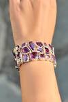 Buy_Anuka Jewels_Purple Stones Geometric Amethyst Bracelet _at_Aza_Fashions