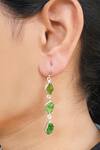 Buy_Anuka Jewels_Green Stones Peridot Danglers _at_Aza_Fashions
