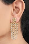 Buy_Anuka Jewels_Gold Plated Diamonds Polki And Designer Earrings _at_Aza_Fashions