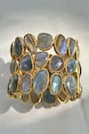 Anuka Jewels_Blue Stones Gold Labradorite Cuff Bracelet _Online_at_Aza_Fashions