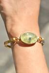 Buy_Anuka Jewels_Gold Plated Stones Prehnite Embellished Bracelet _at_Aza_Fashions