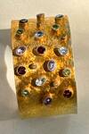 Anuka Jewels_Multi Color Stones Textured Cuff Bracelet With Colorstone Embellishments _Online_at_Aza_Fashions