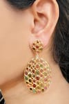 Buy_Anuka Jewels_Multi Color Tourmaline Embellished Earrings _at_Aza_Fashions