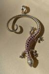 Buy_Anuka Jewels_Silver Plated Amethyst Embellished Pendant _at_Aza_Fashions