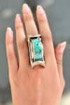 Buy_Anuka Jewels_Blue Stones Turquoise Embellished Ring _at_Aza_Fashions
