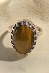 Shop_Anuka Jewels_Brown Stones Tiger Eye Ring _at_Aza_Fashions