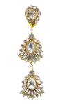 Bijoux By Priya Chandna_Gold Plated Crystals, Beads, Stones Floral Long Earrings _Online_at_Aza_Fashions